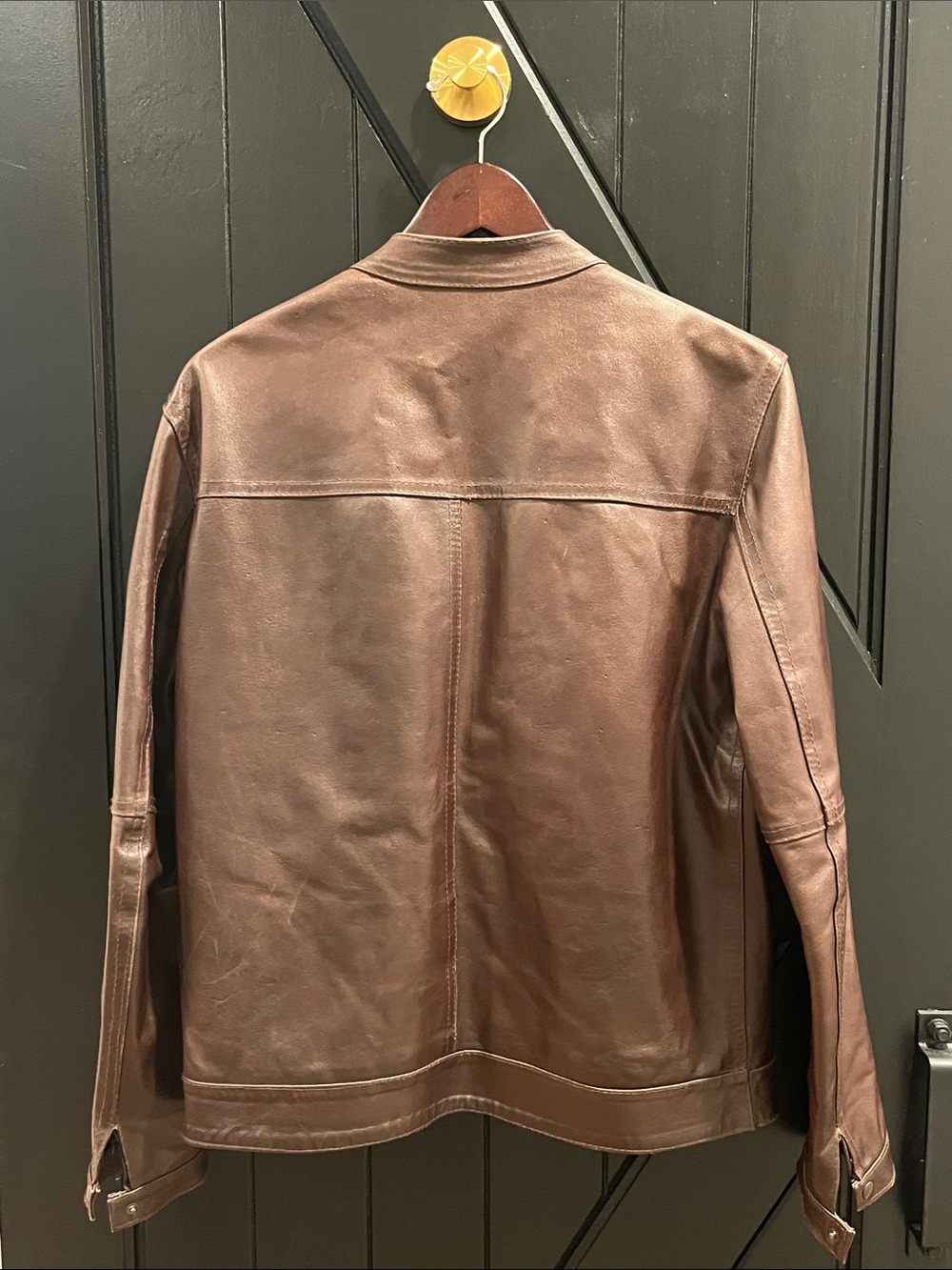 Italian Leather Racer Jacket - Picture 2 of 8